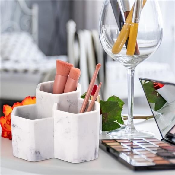 Toothbrush Holder for Bathrooms Toothpaste Holder Stand Bathroom Organizer - Picture 4 of 7